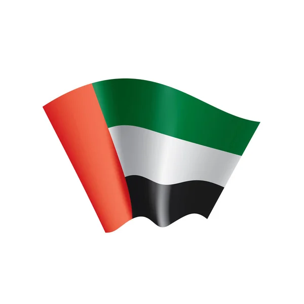 阿拉伯联合酋长国国旗 在白色背景下的矢量插图 — 图库矢量图片