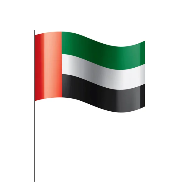 Σημαία Ηνωμένα Αραβικά Εμιράτα, εικονογράφηση διάνυσμα σε λευκό φόντο — Διανυσματικό Αρχείο