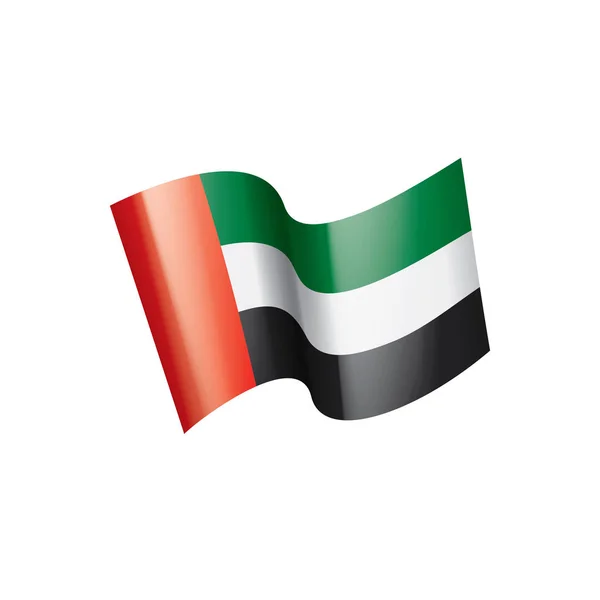 Bandeira dos Emirados Árabes Unidos, ilustração vetorial sobre um fundo branco —  Vetores de Stock