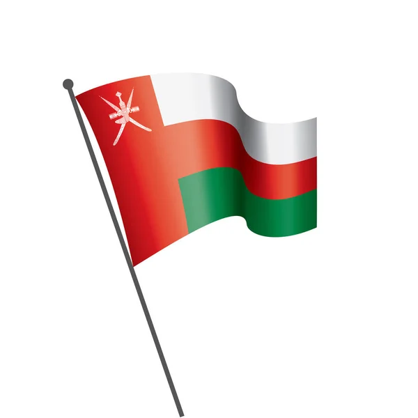 Oman flag, vector illustration on a white background — Stock Vector