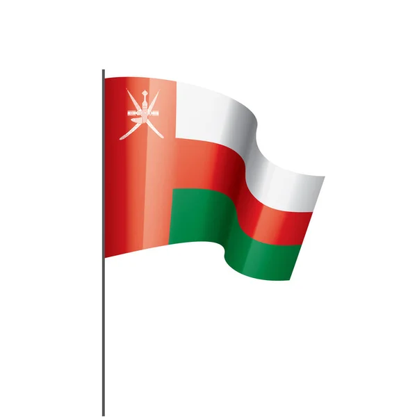 Oman flag, vector illustration on a white background — Stock Vector