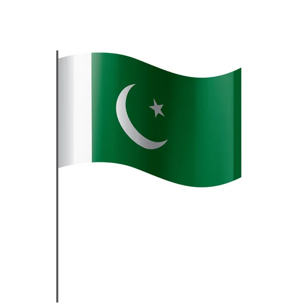 Pakistan flagga, vektor illustration på en vit bakgrund — Stock vektor