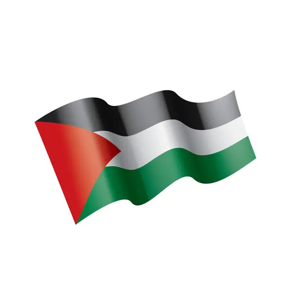 Palestina vlajka, vektorové ilustrace na bílém pozadí — Stockový vektor