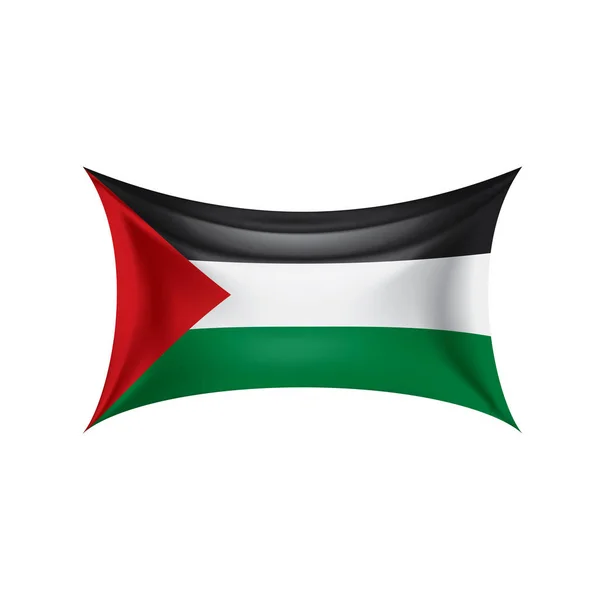 Σημαία Παλαιστίνης, διανυσματική απεικόνιση σε λευκό φόντο — Διανυσματικό Αρχείο