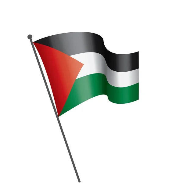 Palestina vlajka, vektorové ilustrace na bílém pozadí — Stockový vektor
