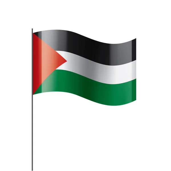 Palestinska flaggan, vektor illustration på en vit bakgrund — Stock vektor