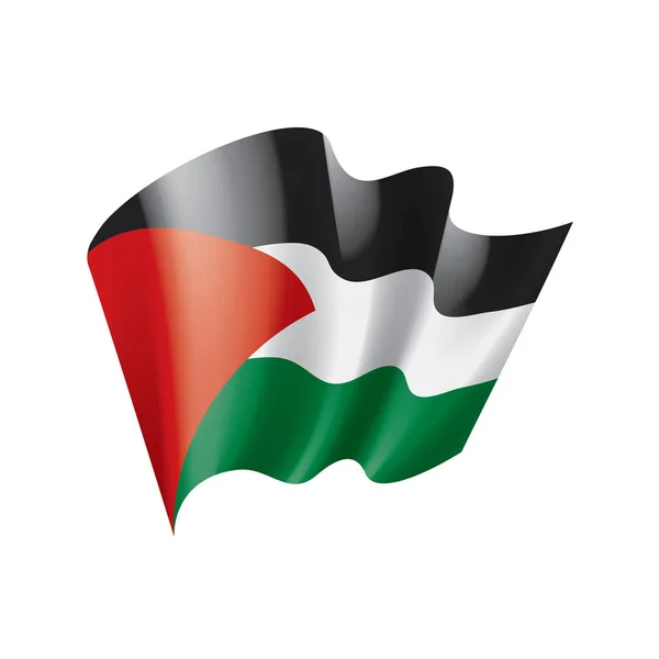 Palästina-Flagge, Vektordarstellung auf weißem Hintergrund — Stockvektor