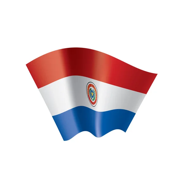 Bandeira do Paraguai, ilustração vetorial sobre um fundo branco — Vetor de Stock