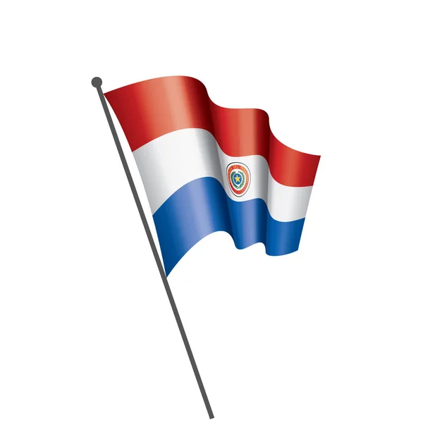 Vlag van Paraguay, vectorillustratie op een witte achtergrond — Stockvector