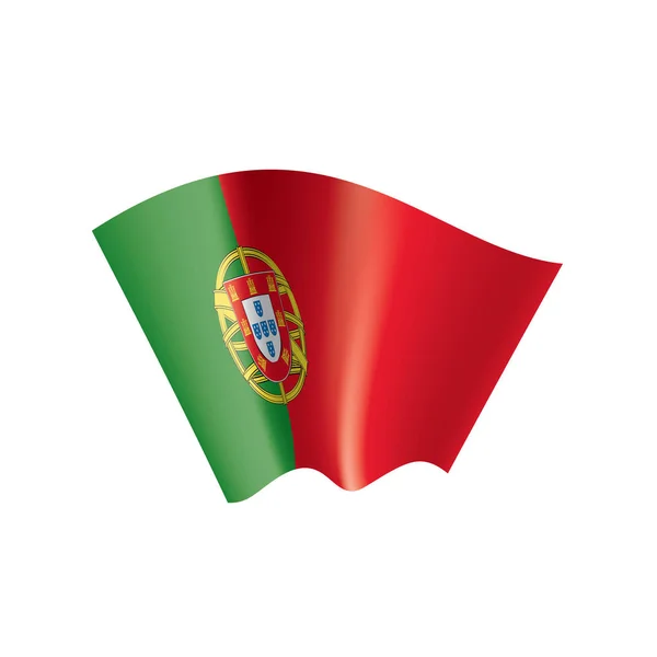 Vlag van Portugal, vectorillustratie op een witte achtergrond — Stockvector