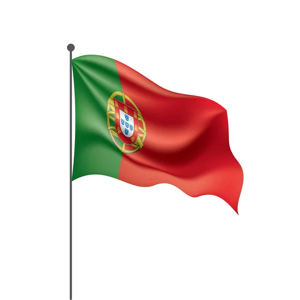 Πορτογαλία σημαία, εικονογράφηση διάνυσμα σε λευκό φόντο — Διανυσματικό Αρχείο