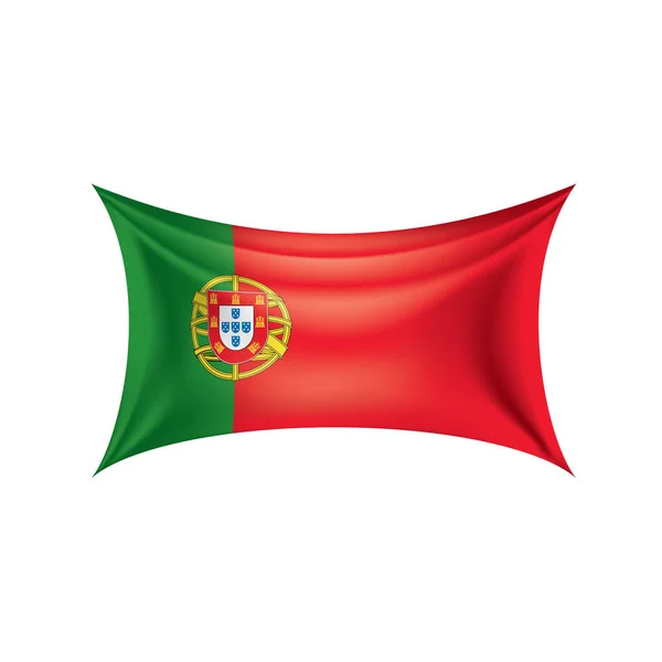 Bandera de Portugal, ilustración vectorial sobre fondo blanco — Vector de stock