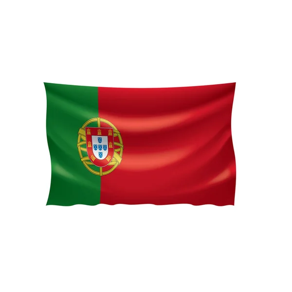 Bandera de Portugal, ilustración vectorial sobre fondo blanco — Archivo Imágenes Vectoriales