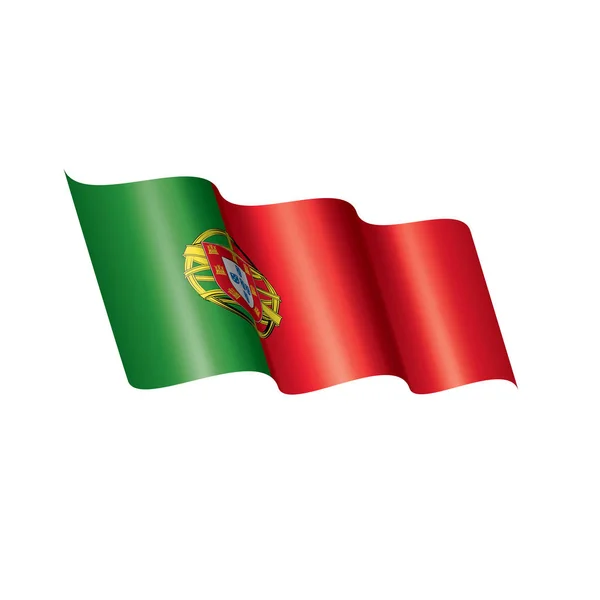 Bandera de Portugal, ilustración vectorial sobre fondo blanco — Archivo Imágenes Vectoriales