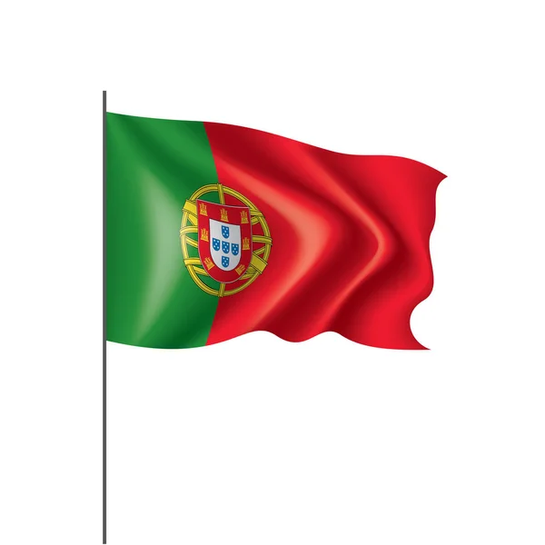 Bandera de Portugal, ilustración vectorial sobre fondo blanco — Archivo Imágenes Vectoriales