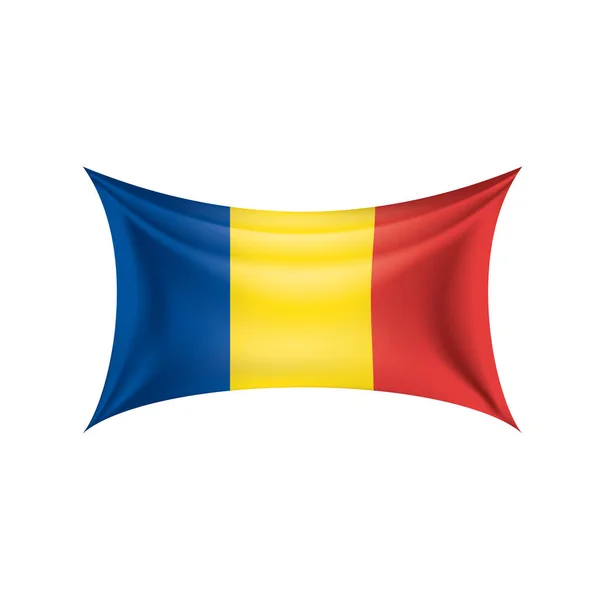 Флаг Румынии, векторная иллюстрация на белом фоне — стоковый вектор