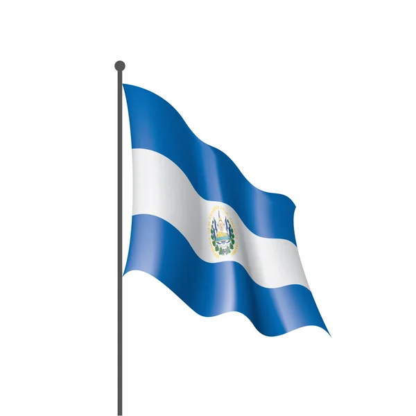 Salvador flagga, vektor illustration på en vit bakgrund — Stock vektor