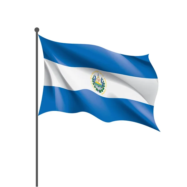Bandiera Salvador, illustrazione vettoriale su sfondo bianco — Vettoriale Stock