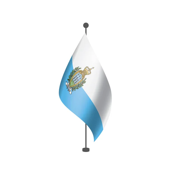 San Marino vlajka, vektorové ilustrace na bílém pozadí — Stockový vektor
