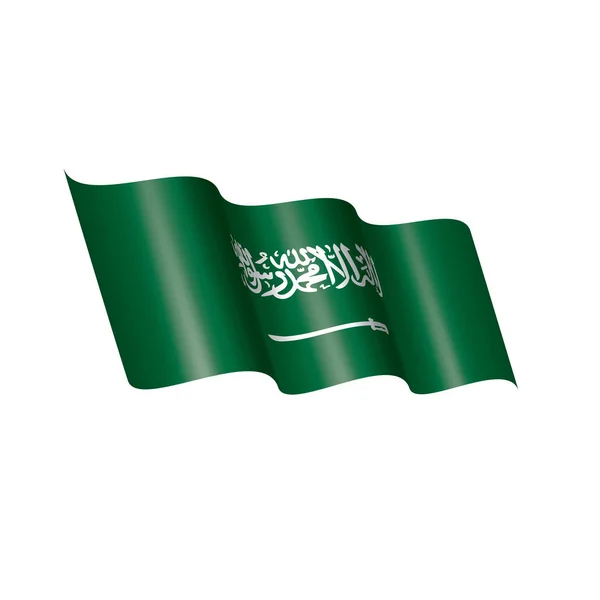 Saudi-arabische Flagge, Vektorabbildung auf weißem Hintergrund — Stockvektor