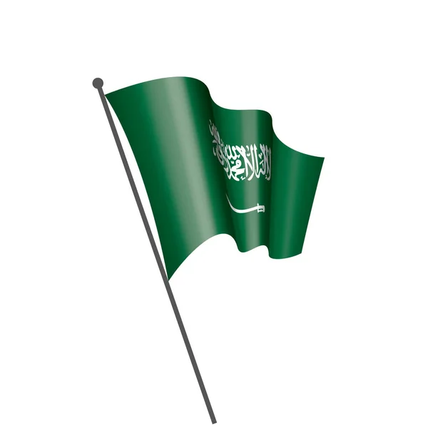 Suudi Arabistan bayrağı, beyaz bir arka plan üzerinde vektör çizim — Stok Vektör
