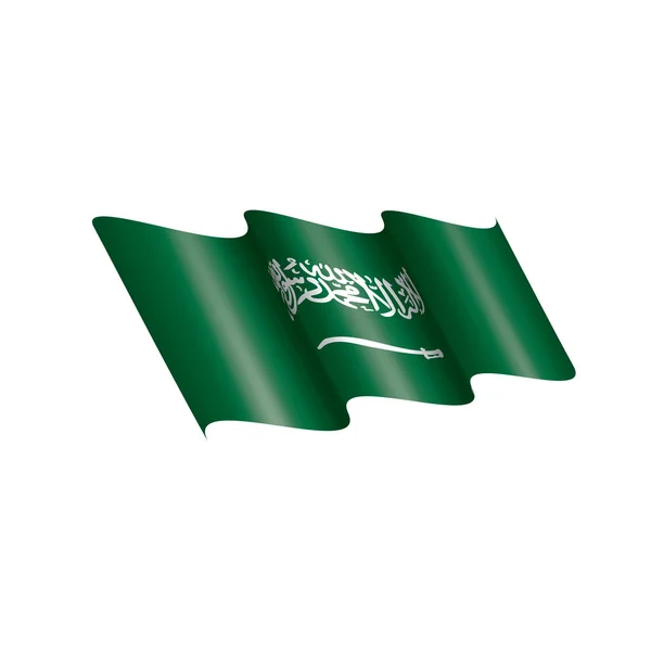 Bandiera Arabia Saudita, illustrazione vettoriale su sfondo bianco — Vettoriale Stock