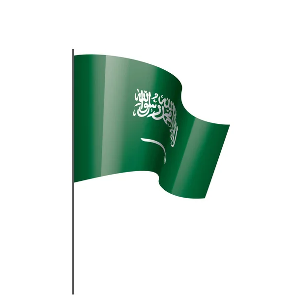 Флаг Саудовской Аравии, векторная иллюстрация на белом фоне — стоковый вектор
