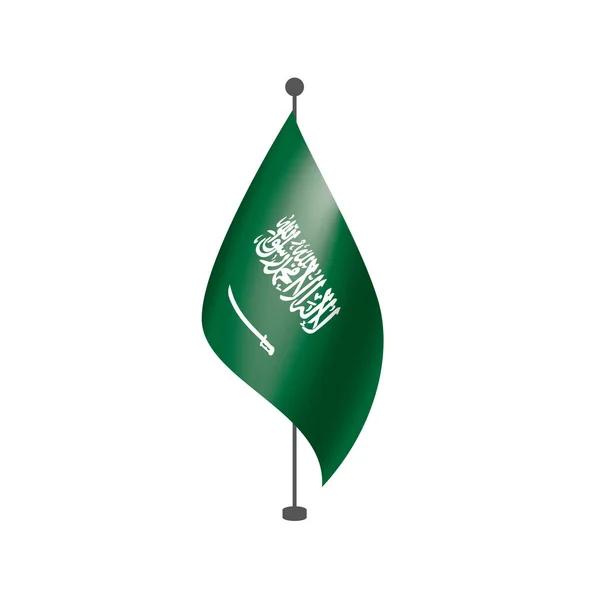 Bendera Arab Saudi, ilustrasi vektor pada latar belakang putih - Stok Vektor