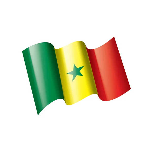 Bandeira do Senegal, ilustração vetorial sobre fundo branco — Vetor de Stock