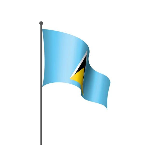 Saint Lucia flagga, vektor illustration på en vit bakgrund — Stock vektor