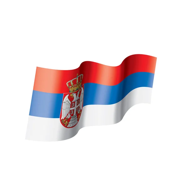 Szerbia zászló, vektor illusztráció fehér alapon — Stock Vector