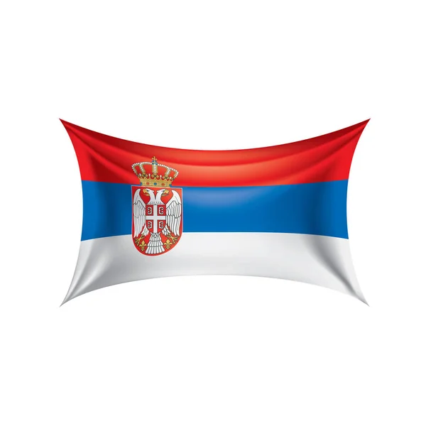 Bandeira da Sérvia, ilustração vetorial sobre um fundo branco — Vetor de Stock