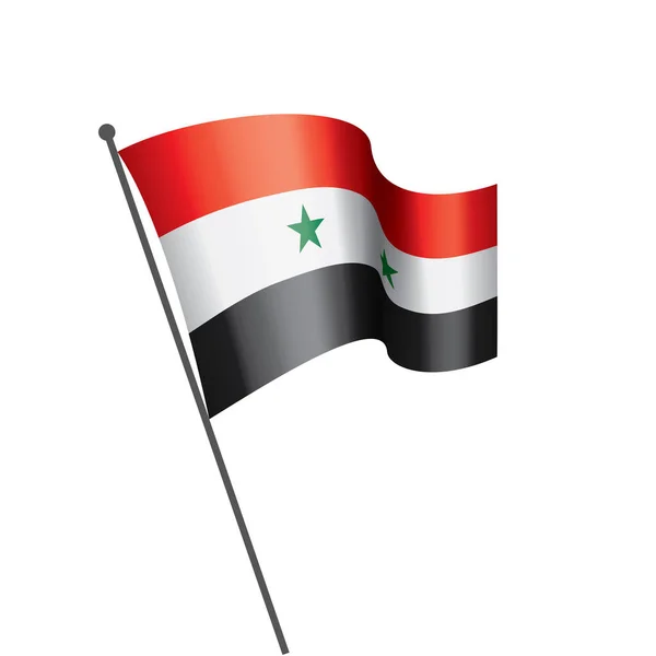 Siria bandiera, illustrazione vettoriale su sfondo bianco — Vettoriale Stock