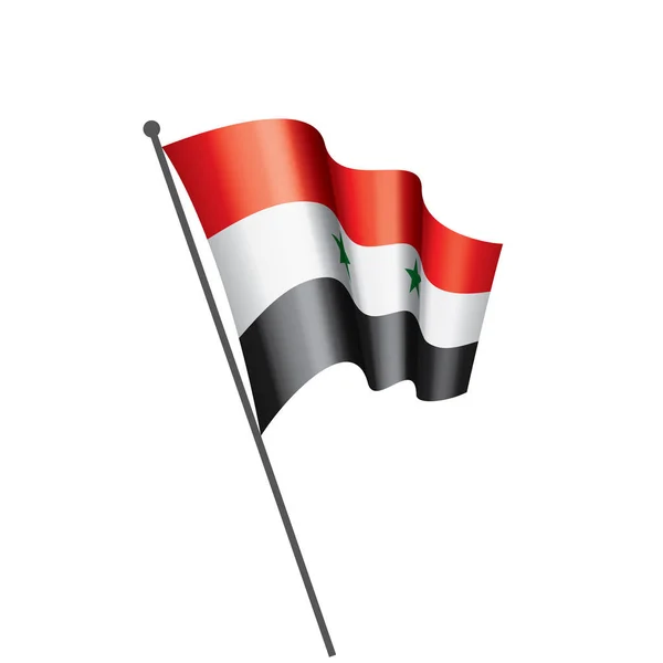 Syria National Flag Vector Illustration White Background — Stock Vector