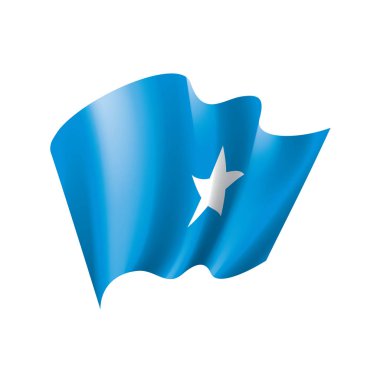 Somali bayrağı, beyaz bir arka plan üzerinde vektör çizim