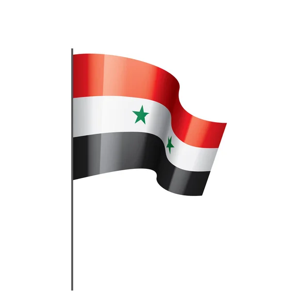 Syrien flagge, vektordarstellung auf weißem hintergrund — Stockvektor