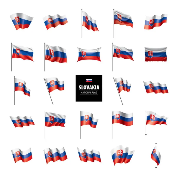 Slovakiet flag, vektor illustration på en hvid baggrund – Stock-vektor