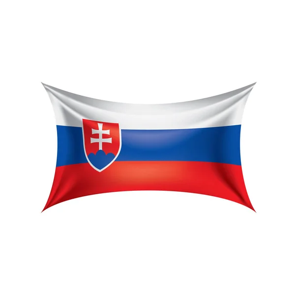 Slovakien flagga, vektorillustration på vit bakgrund — Stock vektor