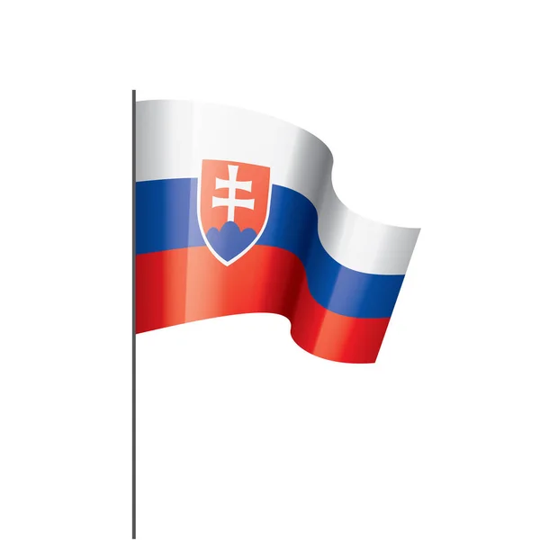 Bandera de Eslovaquia, ilustración vectorial sobre fondo blanco — Archivo Imágenes Vectoriales