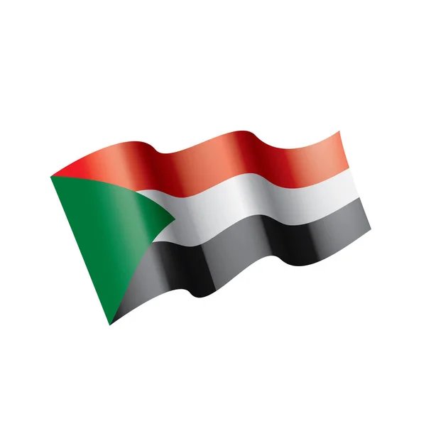 Sudan flag, Vektordarstellung auf weißem Hintergrund — Stockvektor