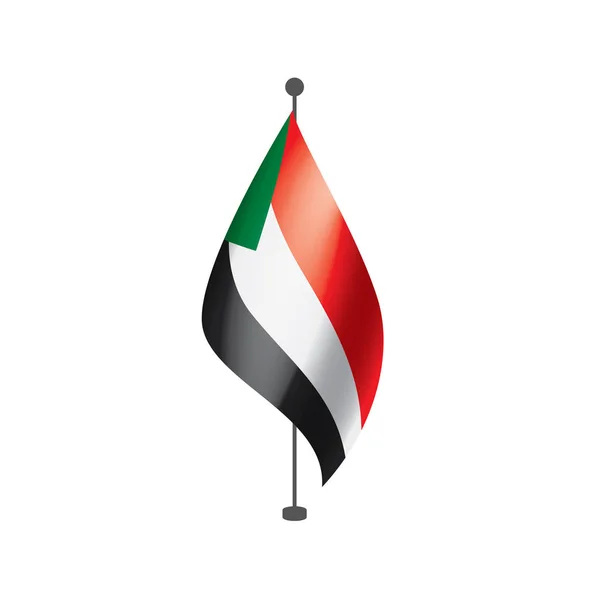 Sudan flag, Vektordarstellung auf weißem Hintergrund — Stockvektor