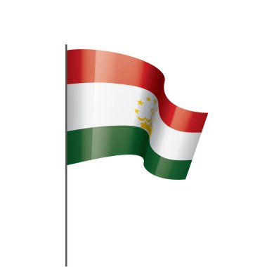 Tacikistan bayrağı, beyaz bir arka plan üzerinde vektör çizim