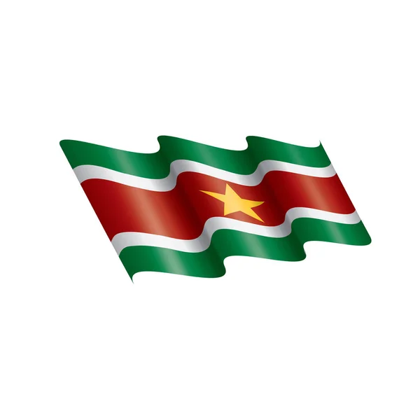 Suriname zászló, egy fehér háttér vektor illusztráció — Stock Vector