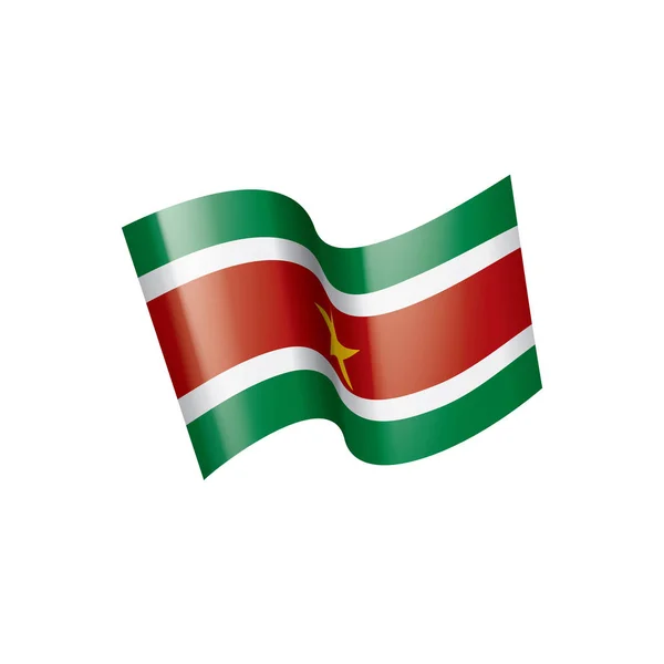 Suriname zászló, egy fehér háttér vektor illusztráció — Stock Vector
