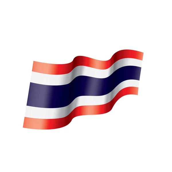 Thailändische Flagge, Vektorabbildung auf weißem Hintergrund — Stockvektor