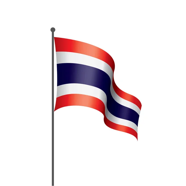 Флаг Таиланда, векторная иллюстрация на белом фоне — стоковый вектор