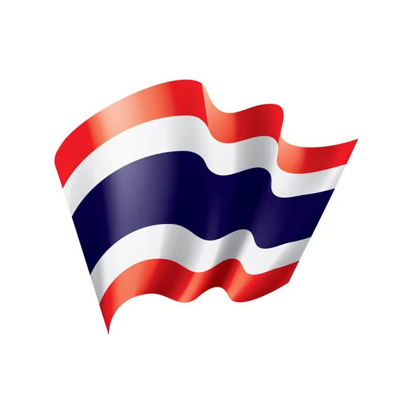 Thailändische Flagge, Vektorabbildung auf weißem Hintergrund — Stockvektor