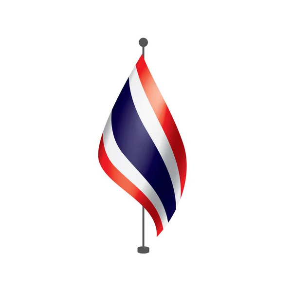 Thailändische Flagge, Vektorabbildung auf weißem Hintergrund — Stockvektor