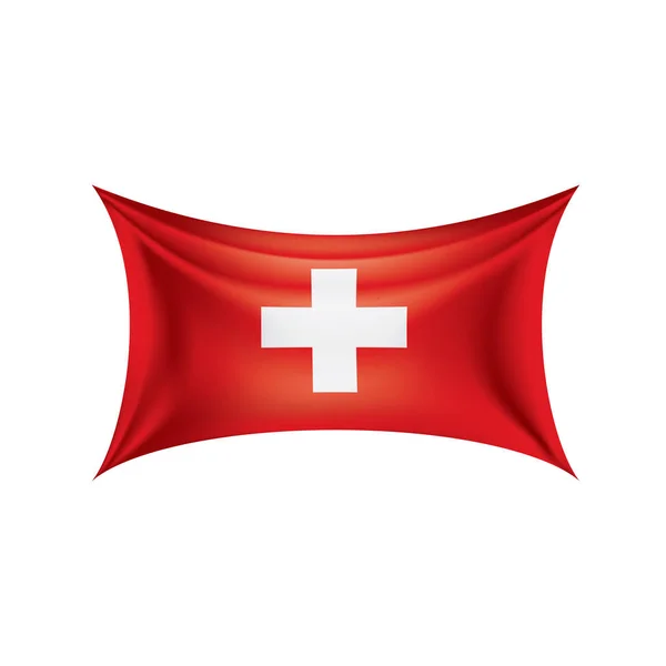 Switzerland flag, vector illustration on a white background — Stock Vector