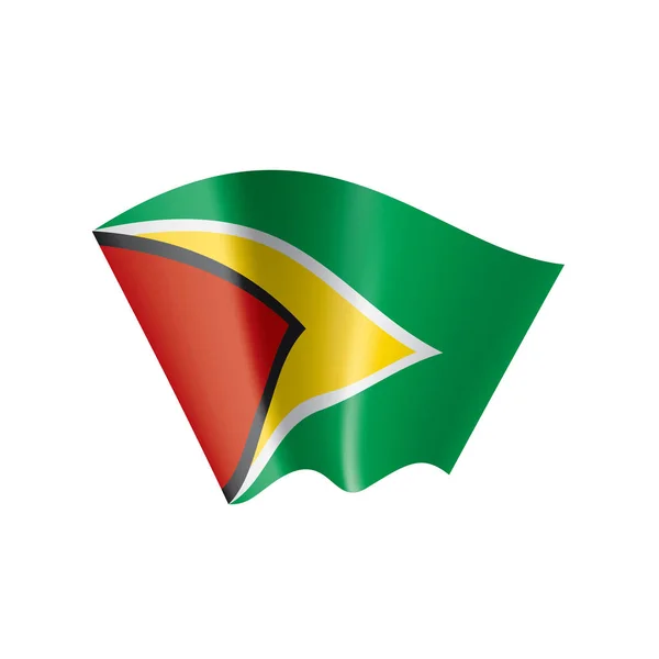 Guyana flagga, vektor illustration på en vit bakgrund — Stock vektor